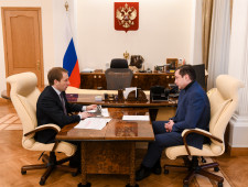рабочая встреча Губернатора Алексея Островского с Министром природных ресурсов и экологии Александром Козловым - фото - 1