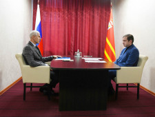 рабочая встреча Губернатора Алексея Островского с Министром спорта России Олегом Матыциным - фото - 1