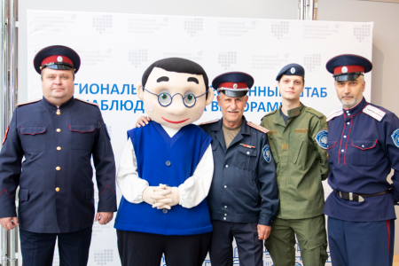 в Смоленске представители казачества посетили Общественный штаб по наблюдению за выборами - фото - 1